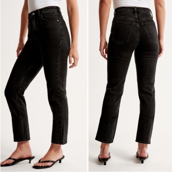 Abercrombie &amp; Fitch The Ankle Straight Ultra High Rise Jeans Curve Love 31/12L